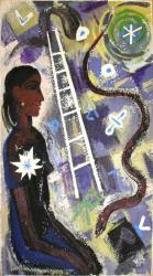 Woman On Ladder by Mohamed Abla